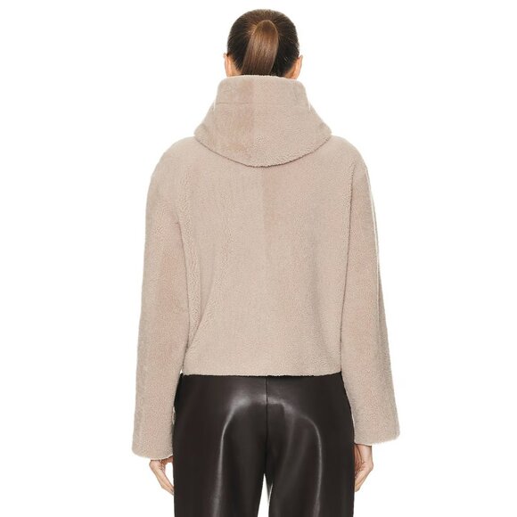 Women's Beige Hooded Jacket - Picture 4 of 5